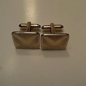Golden men cuff links